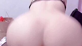 Asian girl and her lover go down on camera
