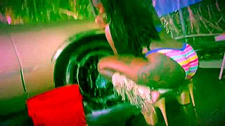 Enjoy a fun stripper car wash event in Dallas, Texas, featuring ebony performers in bikinis.