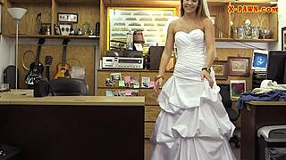 Babe In Wedding Dress Gets Hardcore Fucked By Pawn Man
