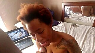 She Craves The Intense Sloppy Blowjob, Face Fucking Her Cock With Passionate Sucking