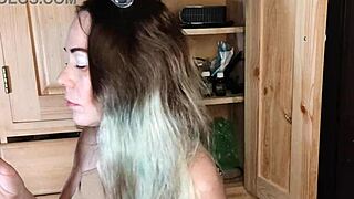 modest stepsister enjoys a cigarette quietly