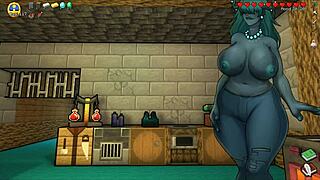 can you handle the haze demon girl's femdom striptease in hornycraft?