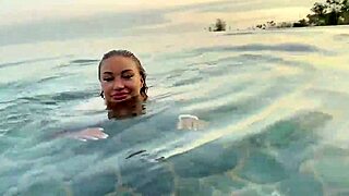 is monika fox naked in that beautiful place, teasing her big tits with a tattoo on display while masturbating solo?