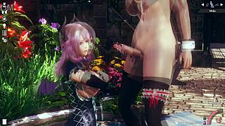 Playing with little sister in the rain