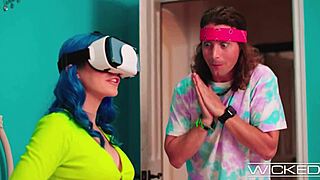 jewelz blu feels intense pleasure in vr as she's fucked doggystyle with her big tits bouncing