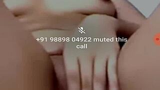 Indian College Girl Fingers Pussy on Video Call