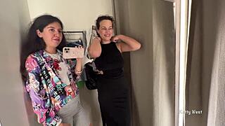 i watch two horny bitches fuck in the locker room