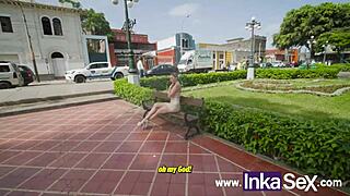 Peruvian beauty Emily Thorne tricked on Tinder, bent over for blowjob and creampie orgasm.