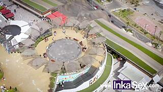 Peruvian beauty Emily Thorne tricked on Tinder, bent over for blowjob and creampie orgasm.