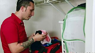 teen stacey leann gets pounded hard in rough garage encounter