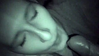 Watch This Blonde Teen Suck Cock Like A Slave In The Night!