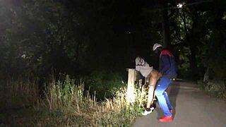 Blonde Babe Bent Over For Doggystyle Fucking In Forest Woods On Fourth Of July