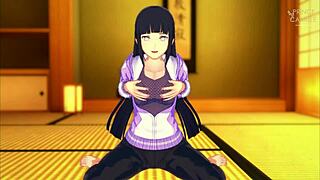 Hinata’s big natural tits are treated in this hot video