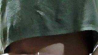 Why is this teen showing her big tits while having fun alone?