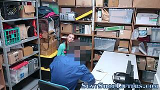 Teen thief throats cop's cock wildly!