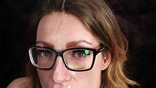 Peculiar Centerfold Sucks And Gets Sperm Load On Face!