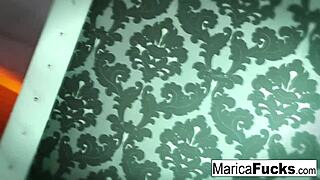 Wow, Marica in Sexy Lingerie Masturbates Wildly in the Mirror!