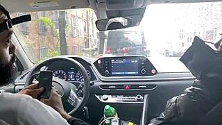 Ebony Teen Rides Big Black Cock for Ride Home