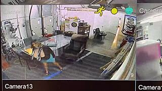 Oh no, big tit milf secretary caught masturbating on webcam at work!