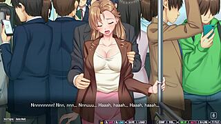 My horny ex-classmate trophy wife gets fingered and sucks in this hentai game.