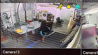 Oh no, big tit milf secretary caught masturbating on webcam at work!