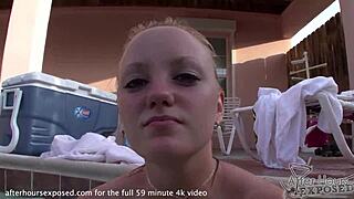 gorgeous skinny chick double teamed on spring break