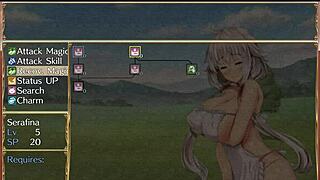 In Key of Egg hentai game part 1, the character gets a monster massage on her big ass