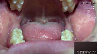 teeth fetish with wet tongue play