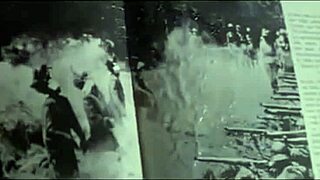 Man pleasing himself in solo scene