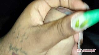 Ebony pornstar with big tits and tattoos swallows monster cock