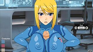 zero suit samus gets her tits fucked in this hentai game animation