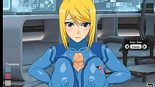 zero suit samus gets her tits fucked in this hentai game animation