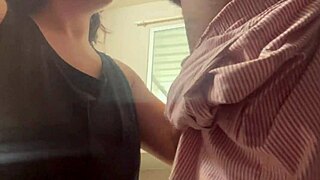 My tempting stepsister, your amazing butt in those shorts is driving me crazy, stop, we'll get caught in the kitchen!