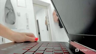 Rusa Strips, Rips Clothes, Masturbates Intensely