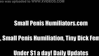 mistress dominates small 18+ penis in femdom pov