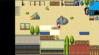 In this new porn hentai game, a CUTE BLONDE has SEX with MEN