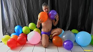 balloon play with horny gay dilf richard lennox