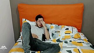 i find my stepson masturbating then i help him and we connect without protection