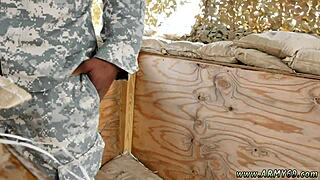 Army muscle men engage in nude gay sex with hot mischievous troops in barracks