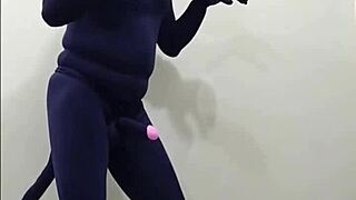 Zentai Dog Penis Human Cosplay Slave Fucked In Spandex
