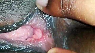 Horny babe fingering her wet pussy with intensity