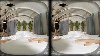 Milf nanny from Vrconk is horny, wants to ride you now