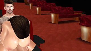 Intense anal sex in the cinema