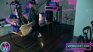 my wife and step-sister surprised me for halloween