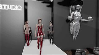 Fallout 4 Fashion Extra Lingerie with Brunette Cartoon Character