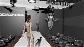 Fallout 4 Fashion Extra Lingerie with Brunette Cartoon Character