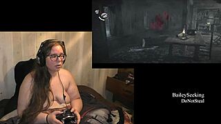 Naked Evil Within Playthrough Part 3: BBW with Fat Ass, Tattoos, and Piercings