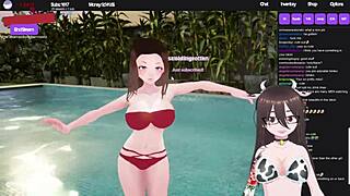 dive into the hot tub simulator with big tits and ass