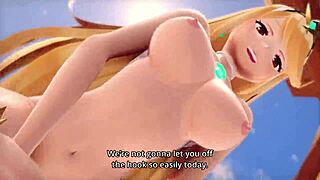 zombie pyra and mythra get wild at island resort eng sub 😈