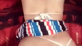 Santinha Safadinha says, 'Give me that pussy with anal plug in my ass'